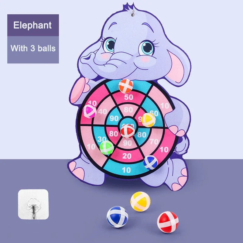 Educational Dart Board Baby Toy with Sticky Ball Darts – Indoor Montessori Sports Game for Children (Ages 3–7)