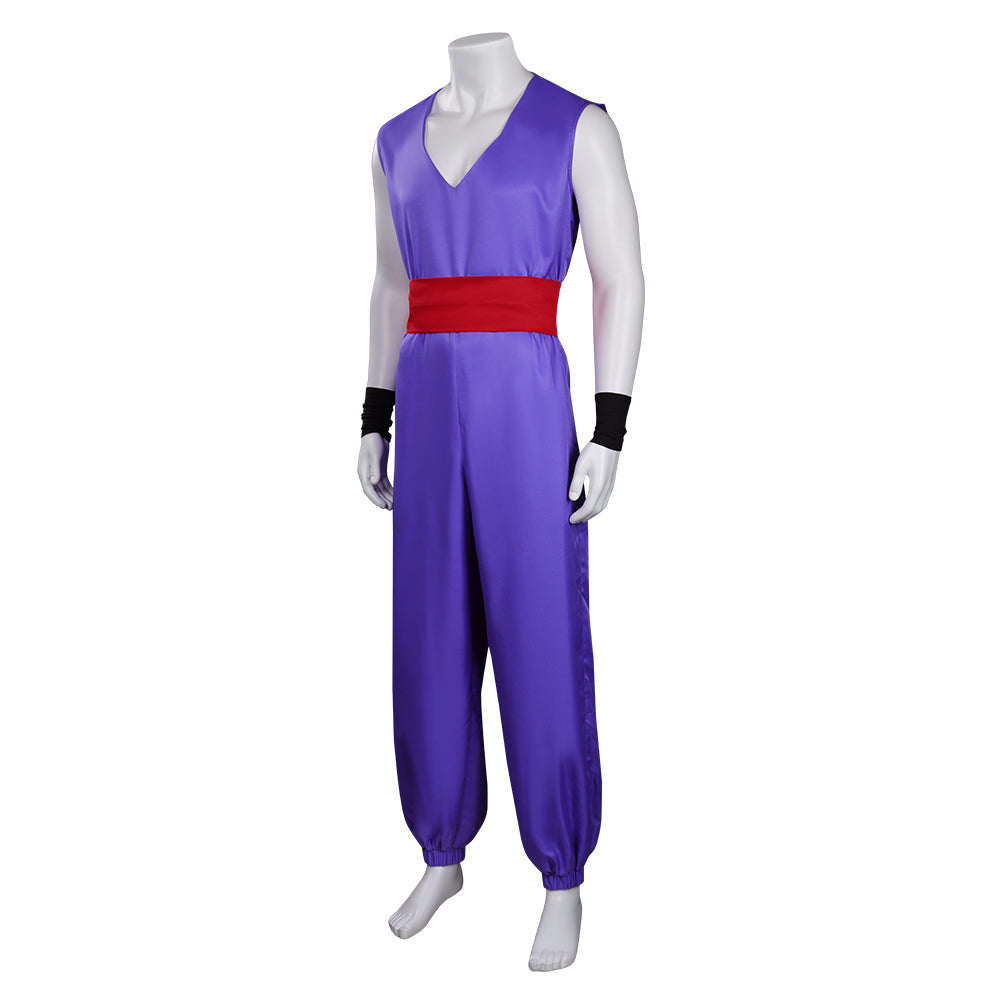 Dragon Ball Gohan Inspired Cosplay Costume – Men’s Jumpsuit Outfit Set with Belt, Shoes & Boots for Halloween, Carnival & Party Roleplay