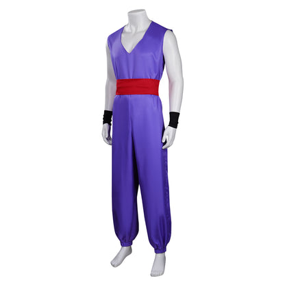 Dragon Ball Gohan Inspired Cosplay Costume – Men’s Jumpsuit Outfit Set with Belt, Shoes & Boots for Halloween, Carnival & Party Roleplay