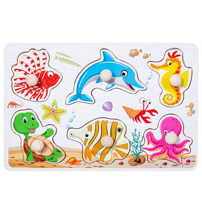 Jouet de puzzle en bois Montessori pour bébé – Jeu d'apprentissage éducatif pour les tout-petits de 1 à 3 ans, activité de développement cérébral d'association de formes pour enfants, cadeau d'anniversaire et jouet d'apprentissage précoce