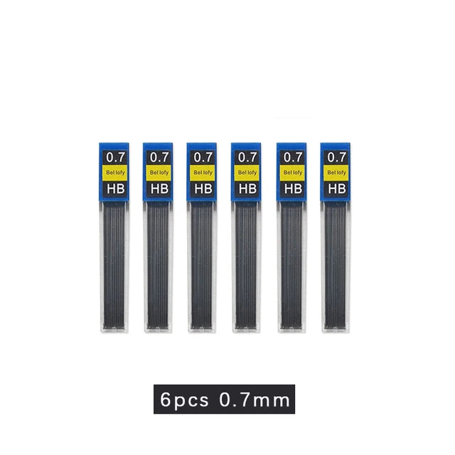 Portaminas Completamente Metálico de 0.3/0.5/0.7/0.9/1.3/2.0/3.0 mm – Lápiz de Dibujo Técnico Automático con Minas para Dibujo, Boceto, Pintura, Suministros de Oficina y Escolares