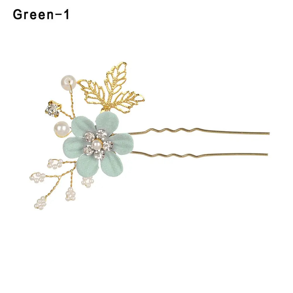 Luxury Floral Bridal Hair Comb with Gold Leaves – Crystal Wedding Hair Accessory for Brides & Prom