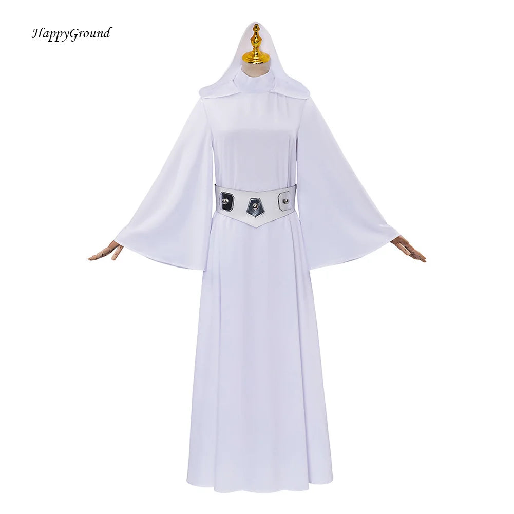 Leia Cosplay Costume – Fantasy Princess Dress for Women (Halloween/Carnival Party Outfit, Disguise Suit)