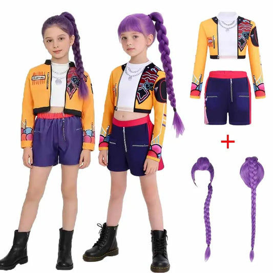 Disfraz de Cosplay para Niños – Traje de Dibujos Animados para Actuaciones Teatrales para Niñas, Ropa para Fiestas de Disfraces de Películas (Edades 3–12 Años)