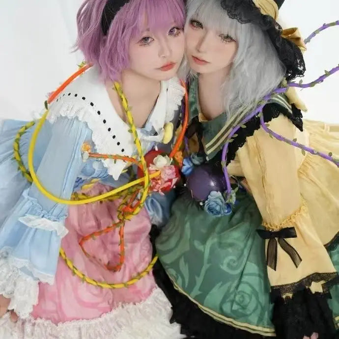 Touhou Project Komeiji Koishi Cosplay Costume – Full Set Uniform Outfit (Women’s Halloween/Carnival Suit)