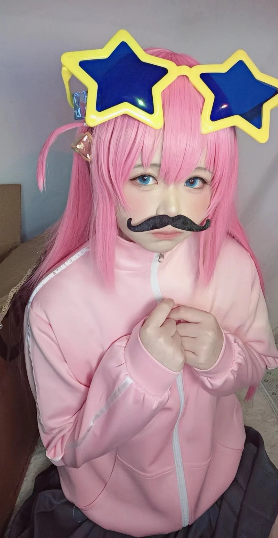 Bocchi the Rock! Cosplay Costume – Hitori Gotou / Ryou Yamada / Nijika Ijichi Pink School Uniform Set (Women’s Halloween Outfit)