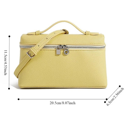 Sac à bandoulière en cuir grain de litchi de qualité supérieure pour femmes – Sac à main bento minimaliste tendance, Mini sac à bandoulière exquis avec poignée supérieure pour une tenue quotidienne élégante, des sorties décontractées et un style chic