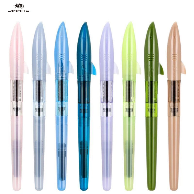 Stylo-plume Jinhao Shark – Stylo-plume à plume fine de 0,5 mm pour la calligraphie, l'écriture, le travail de bureau, les fournitures scolaires et la papeterie étudiante