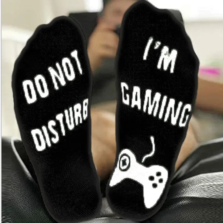 Funny Harajuku Word Print Socks – Unisex Cotton Crew Socks for Men & Women, Hip Hop Streetwear Skateboard Style
