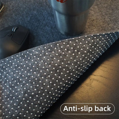 Large Wool Felt Desk Mat - Non-Slip Keyboard & Mouse Pad for Gaming, Office & Computer Desk Protection