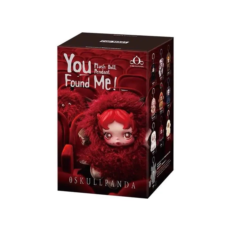 POP MART SKULLPANDA You Found Me! Pendentif Peluche Blind Box – Figurine de Collection en Vinyle, Cadeau Mignon d'Halloween et de Noël