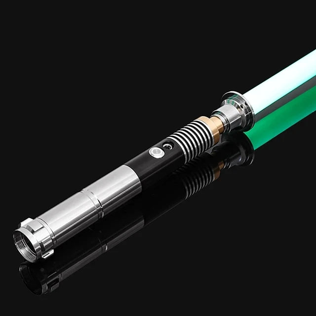 RGB Metal Lightsaber – Dueling Smooth Swing Laser Sword, 16 Color Changing & 16 Sound Effects, FOC Rave Flashing Toy Saber