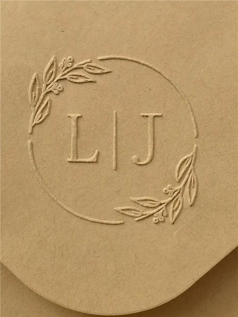 Custom Initials Embosser Stamp – Personalized Book & Wedding Embossing Seal for Address, Library & Gift Branding | Custom Paper Decor Accessory