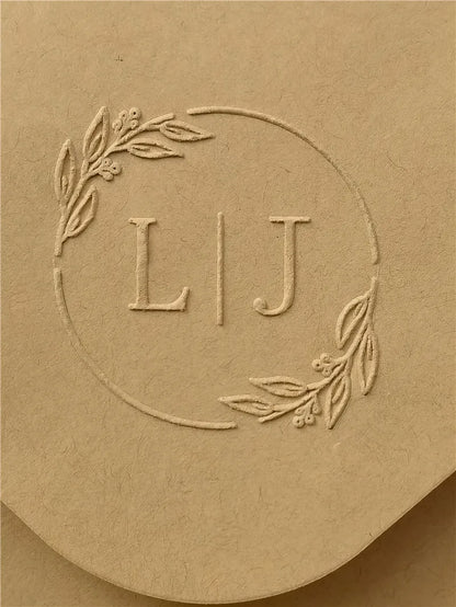 Custom Initials Embosser Stamp – Personalized Book & Wedding Embossing Seal for Address, Library & Gift Branding | Custom Paper Decor Accessory