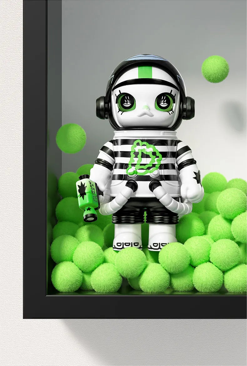 POP MART MEGA Space Molly 100% – Série 4e anniversaire – Boîte Mystère Figurines de Collection
