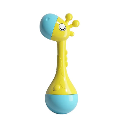 Hochet Girafe – Hochet Musical Sensoriel pour Nouveau-Né (0-12 Mois), Jouet de Dentition pour Bébé, Hochet Musical en Forme de Marteau de Sable pour le Développement et l'Éveil de Bébé