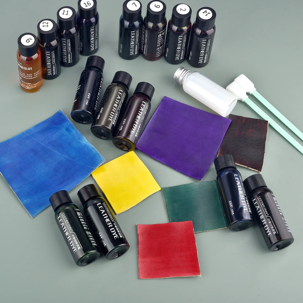 Pigmento para reparación de cuero de 30 ml – Restaurador de color y tinte para cuero curtido vegetal, zapatos, bolsos, muebles y manualidades de cuero.