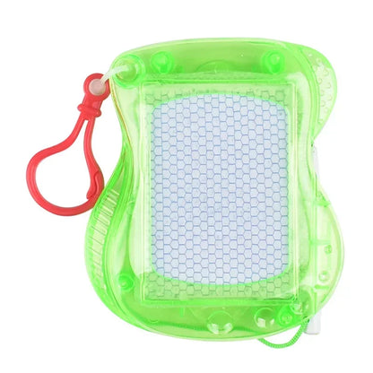 1PC Mini Magnetic Drawing Board Keychain – Colorful Erasable Doodle Sketch Writing Pad with Backpack Clip for Boys & Girls