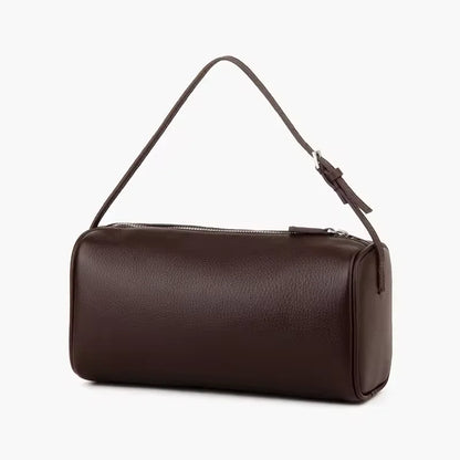 Donna-in Genuine Cowhide Leather Handbag – Women’s Full Grain Leather Top Handle Bag with Shoulder Strap, Luxury Soft Sheepskin Lining, Elegant Vintage Purse for Daily Use, Work & Fashion Styling