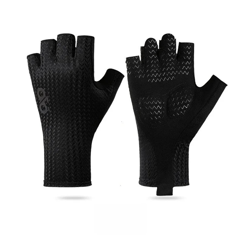 Guantes de Ciclismo Transpirables de Medio Dedo de Verano – Guantes Ultraligeros para Bicicleta de Carretera con Almohadillas Antideslizantes de Silicona para Ciclismo, MTB y Deportes al Aire Libre