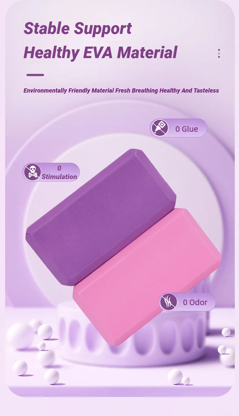 Yoga Foam Blocks – Pilates Training Bricks for Dance, Stretching, Body Shaping, Flexibility Exercises & Fitness Workouts