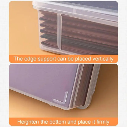 Caja organizadora de plástico transparente – Contenedor portátil a prueba de polvo para documentos, papelería y accesorios