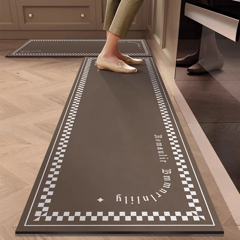 German Kitchen Floor Mat – Waterproof Oil-Resistant Diatomaceous Earth Absorbent Pad, Non-Slip Quick-Dry Dirt-Resistant Kitchen Rug