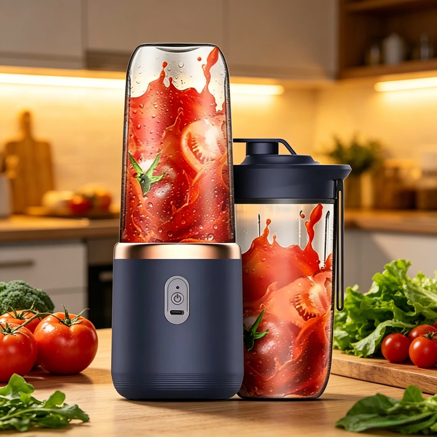 400ml Portable USB Blender – Rechargeable Travel Juicer Cup & Mini Electric Smoothie Mixer for Milkshakes and Kitchen Use