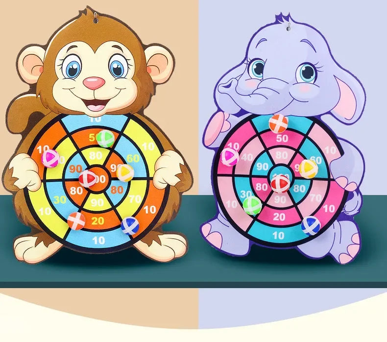 Educational Dart Board Baby Toy with Sticky Ball Darts – Indoor Montessori Sports Game for Children (Ages 3–7)