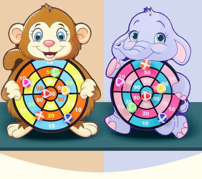 Educational Dart Board Baby Toy with Sticky Ball Darts – Indoor Montessori Sports Game for Children (Ages 3–7)