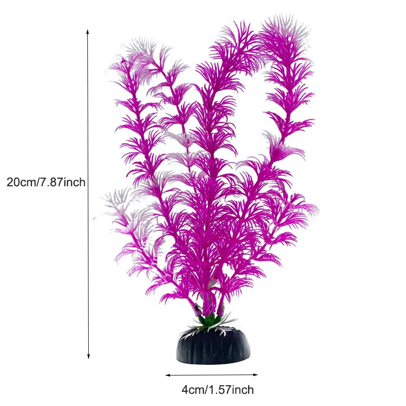 Artificial Aquarium Plants – Plastic Aquatic Underwater Plants for Fish Tank Decoration, Aquascaping & Aquarium Accessories