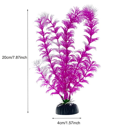Artificial Aquarium Plants – Plastic Aquatic Underwater Plants for Fish Tank Decoration, Aquascaping & Aquarium Accessories