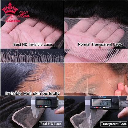 Frontal y cierre de encaje invisible HD de cabello humano virgen con ondas o liso – 13x6, 13x4, 7x7, 6x6, 5x5, 4x6 y 4x4