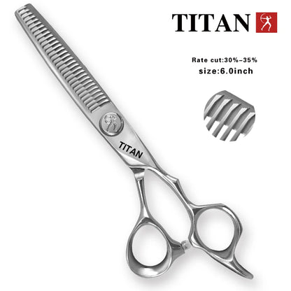 Titan 6 Inch Professional Hair Scissors – Barber Hair Cutting Shears for Salon & Hairdressing Tools | Stainless Steel Styling Scissor