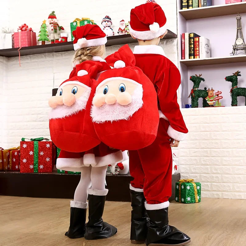 Baby Boys and Girls Santa Claus Christmas Costume Set, Kids Xmas Outfit with Top, Pants or Dress, Hat and Belt, Cute Holiday Cosplay Clothing for Christmas Parties, New Year Celebrations and Festive Events