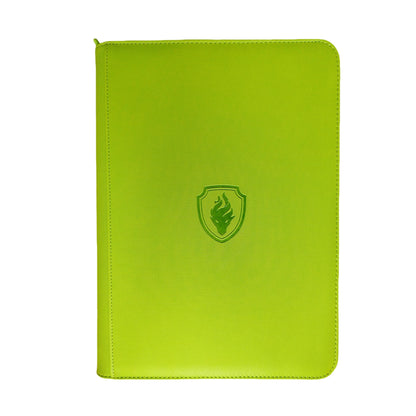 9 Pocket Zipper Trading Card Binder | 360 Card Holder Album with Premium PU Cover & Side-Loading Sleeves