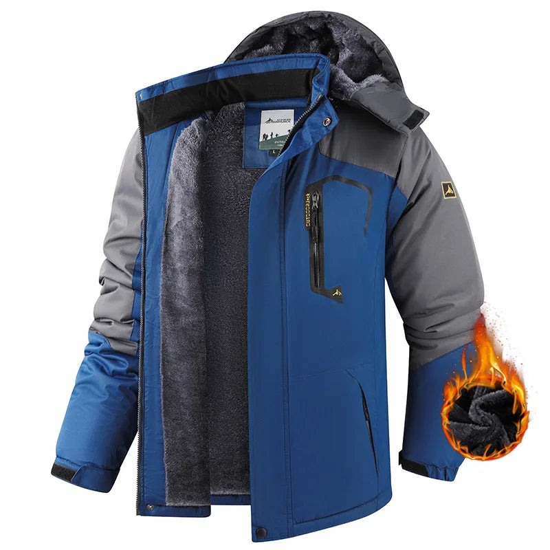 Unisex Thermal Ski Jacket – Windproof & Waterproof Winter Parka with Fleece Lining, Warm Outdoor Climbing Coat for Men & Women