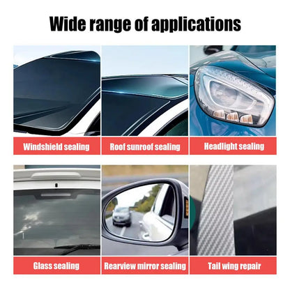 Sellador de parabrisas automotriz de 100 ml – Adhesivo universal impermeable para reparación de ventanas de vidrio, sellado resistente a la intemperie y protección contra fugas