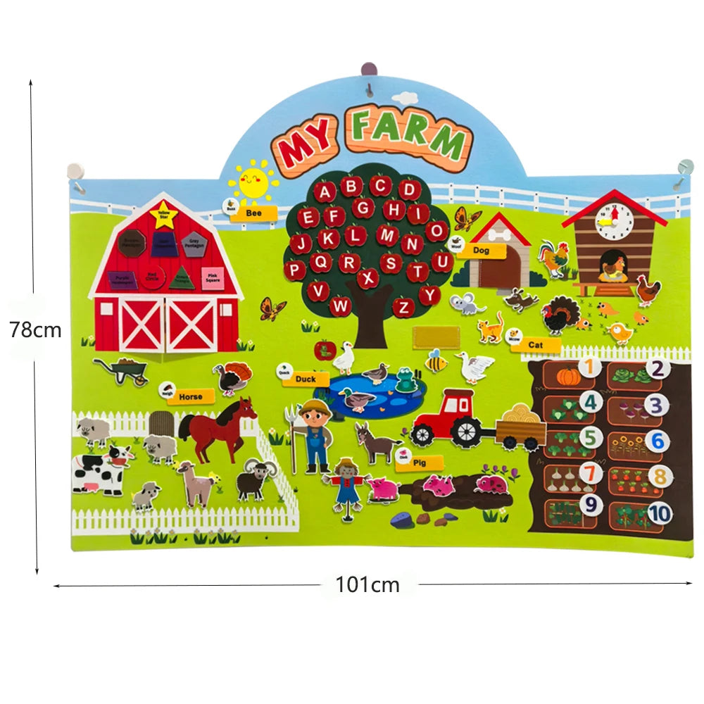 Montessori Solar System Felt Busy Board – Interactive Early Learning Storytelling Toy for Toddlers, Travel & Gifts