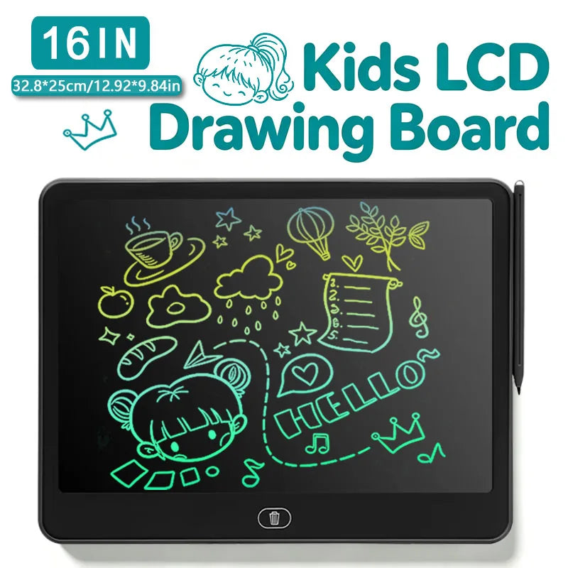 8/11/13/16-Inch LCD Writing Tablet for Kids – Reusable Handwriting Pad, Drawing & Painting Board, Educational Learning Toy for Boys and Girls