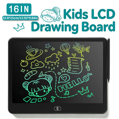 8/11/13/16-Inch LCD Writing Tablet for Kids – Reusable Handwriting Pad, Drawing & Painting Board, Educational Learning Toy for Boys and Girls
