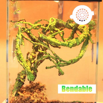 Bendable Reptile Jungle Vines – Flexible Foam Rattan Fake Branches for Lizard & Chameleon Terrariums, Rainforest Habitat Landscaping Decor