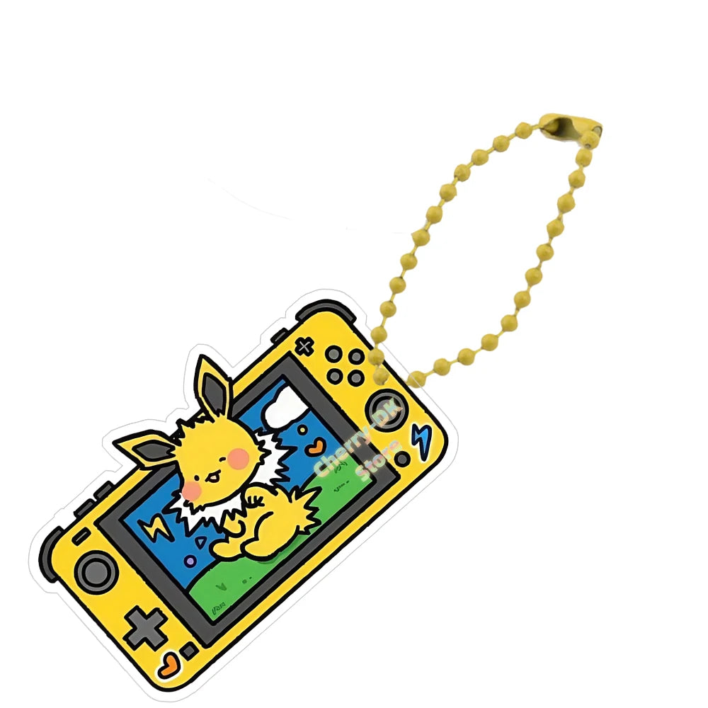 Pokémon Acrylic Keychain – Espeon, Umbreon, Leafeon & Snorlax Double-Sided Bead Chain Pendant