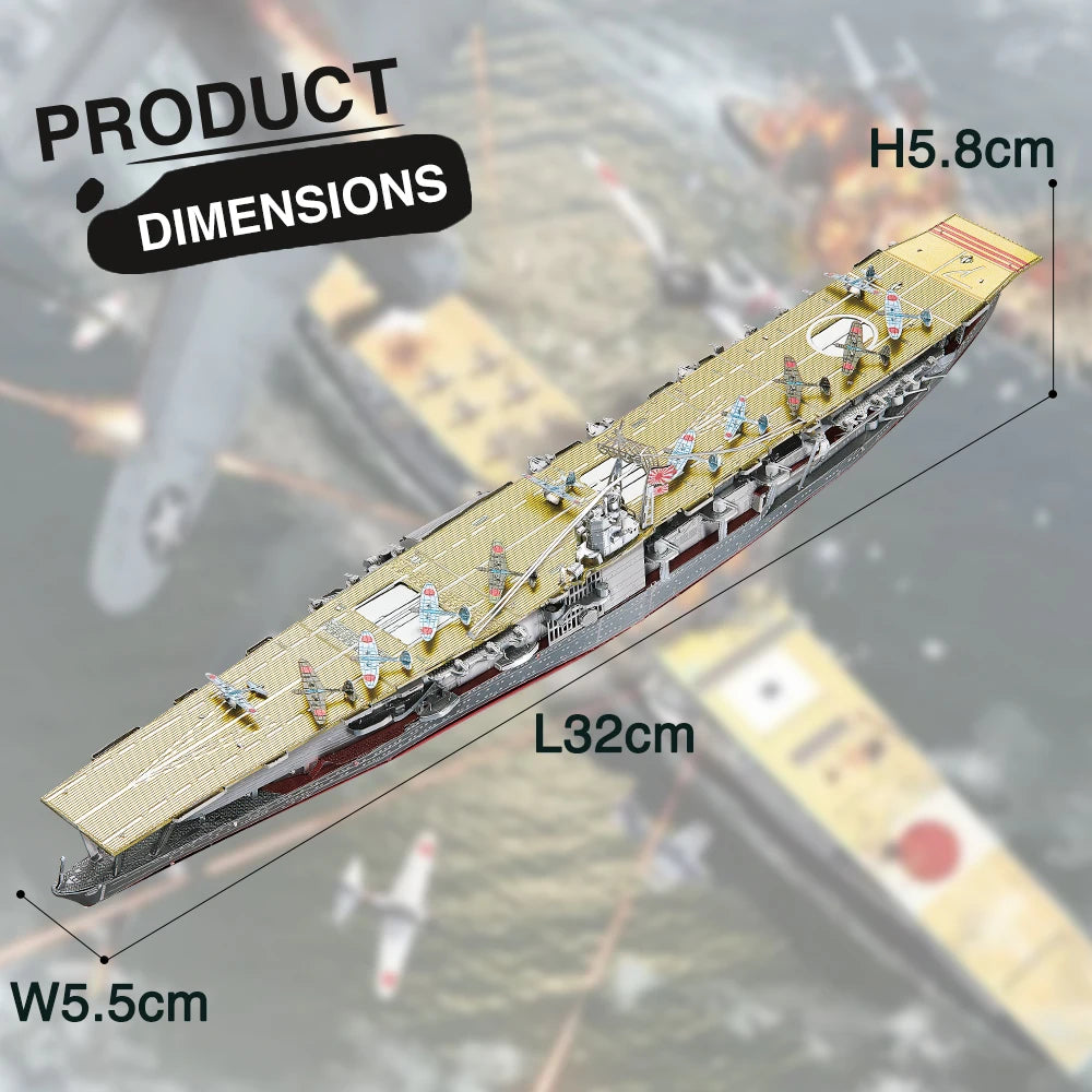 Piececool Kit de Modelo de Acorazado de Metal 3D – HMS Hood y Richelieu, Rompecabezas de Ensamblaje, Juguete Educativo para Adolescentes y Coleccionistas