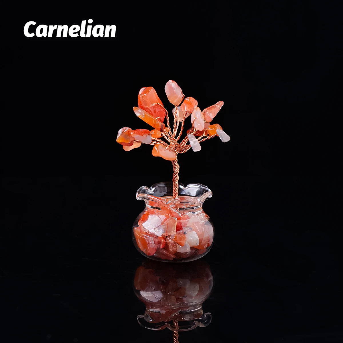 Arbre à vœux en cristal naturel – Arbre à vœux bonsaï en cristal Feng Shui de guérison Reiki pour la décoration de la maison, du bureau et de la table