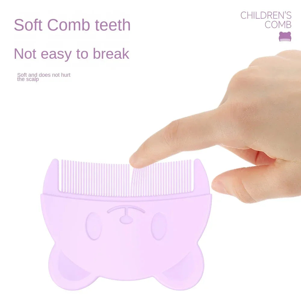 Masseur de cuir chevelu et brosse à cheveux doux en silicone pour bébé – Peigne de bain doux pour nouveau-nés, nourrissons et tout-petits