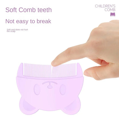Masseur de cuir chevelu et brosse à cheveux doux en silicone pour bébé – Peigne de bain doux pour nouveau-nés, nourrissons et tout-petits