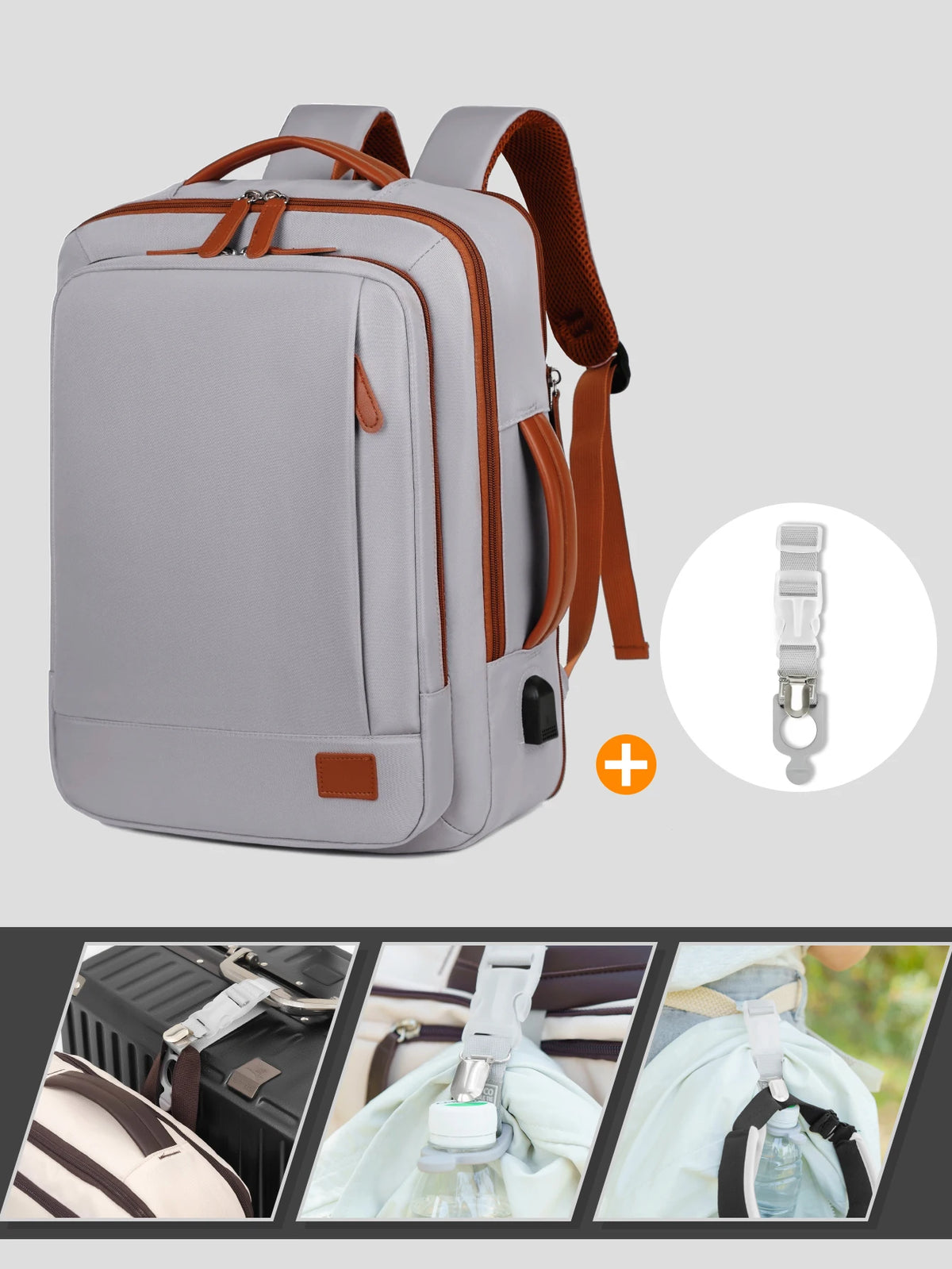 Unisex Lightweight Travel Backpack – Business Trip & Short-Distance Carry Bag with Laptop Storage, School Backpack & Multi-Purpose Organizer