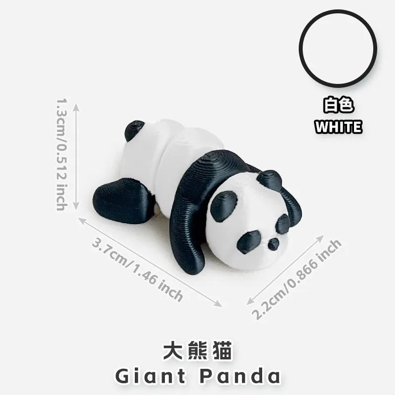 10/50 unidades de figuras de mini animales impresas en 3D – Modelos de simulación de dibujos animados móviles, juguetes coleccionables bonitos, decoración de escritorio y set de regalo de cumpleaños