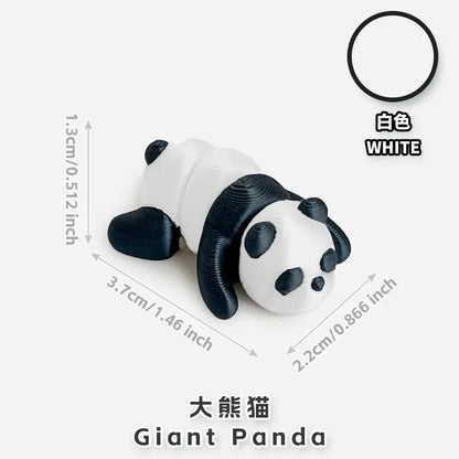 10/50 unidades de figuras de mini animales impresas en 3D – Modelos de simulación de dibujos animados móviles, juguetes coleccionables bonitos, decoración de escritorio y set de regalo de cumpleaños